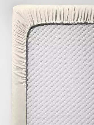 FLEURESSE | Drap-housse en satin Royal Uni 90x200cm Argent | creme